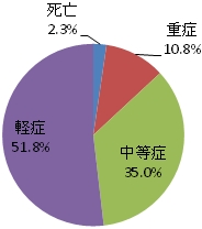 （グラフ）傷病程度別集計結果の円グラフ