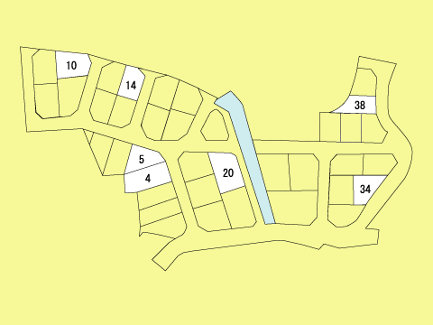 (地図)中田団地「日置の郷」の区画図